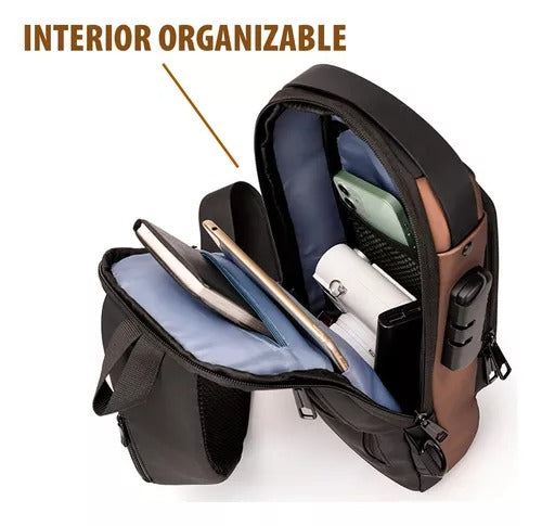 Mochila antirrobo con puerto USB e impermeable