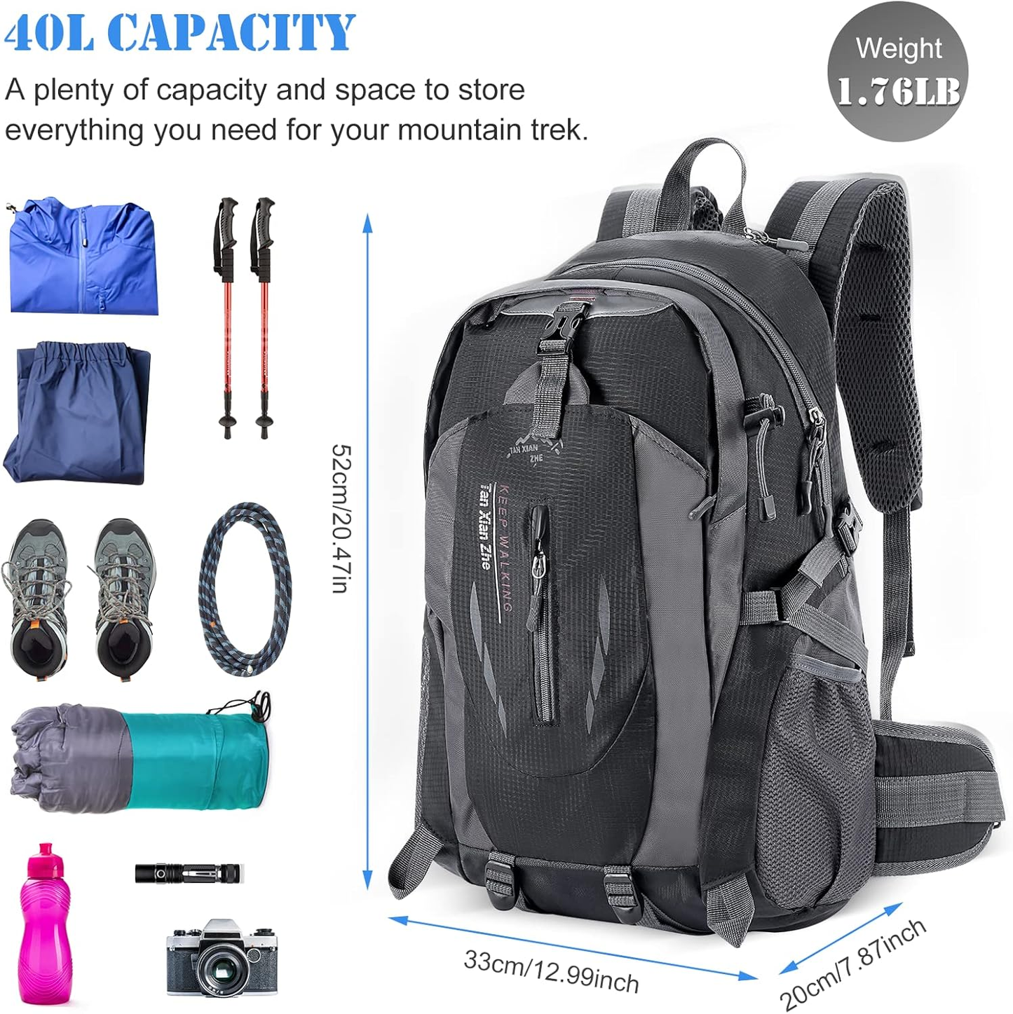 Mochila Outdoor Impermeable 40 Litros