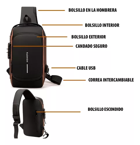 Mochila antirrobo con puerto USB e impermeable