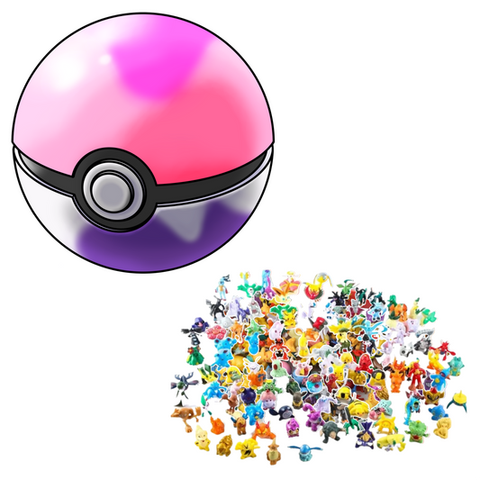 Pokebola con 24 figuras - Rosa