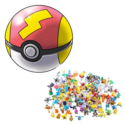 Pokebola con 24 figuras - Amarillo