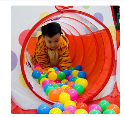 Carpa Piscina de Pelotas con Túnel para Niños