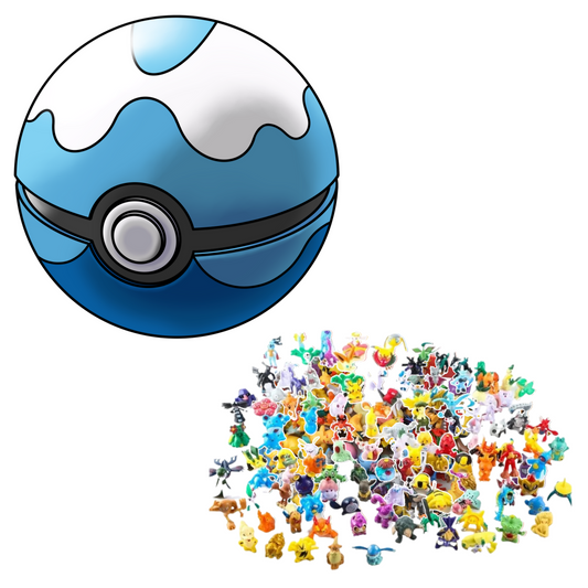 Pokebola con 24 figuras - Azul